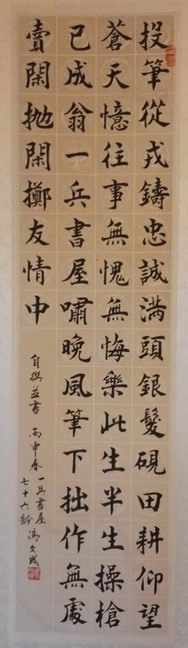当代著名军旅书法家冯文成将军